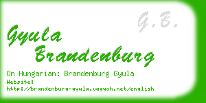 gyula brandenburg business card